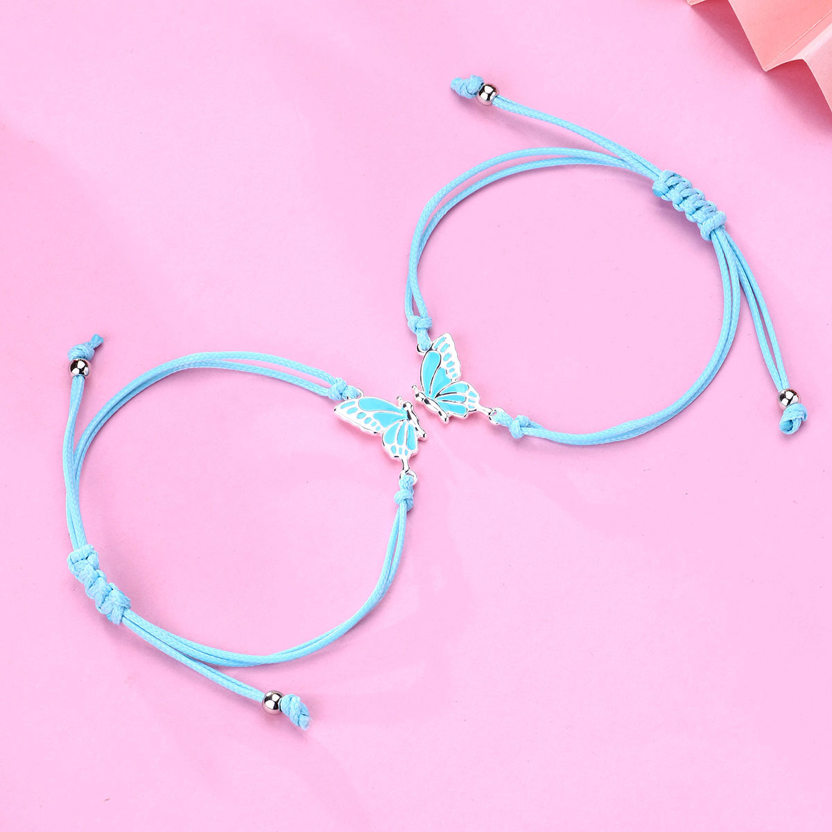 Casual Cartoon Style Cute Butterfly Alloy Kid's Drawstring Bracelets display picture 4