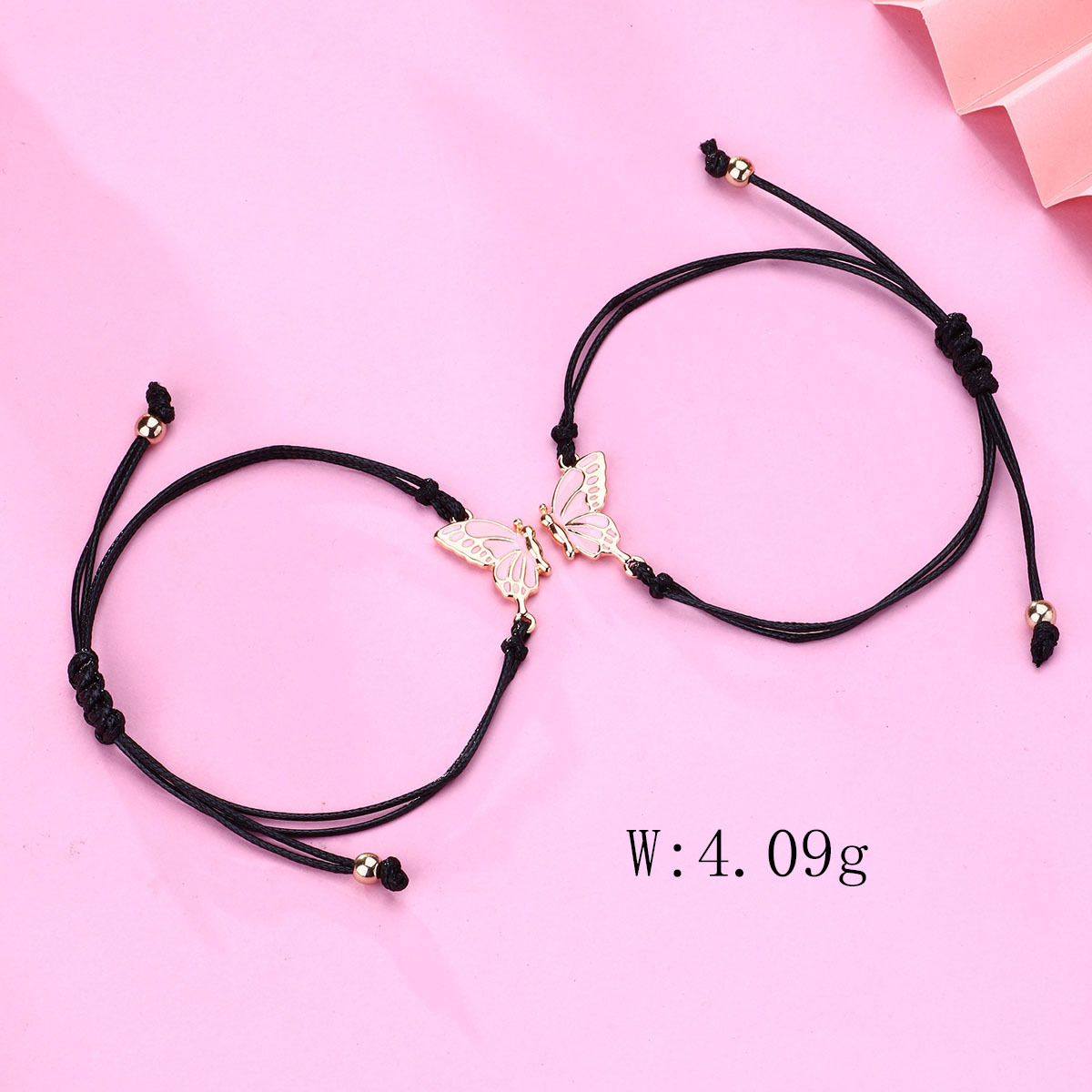 Casual Cartoon Style Cute Butterfly Alloy Kid's Drawstring Bracelets display picture 3