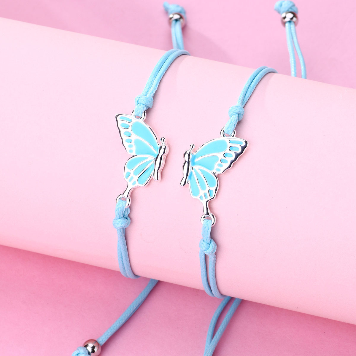 Casual Cartoon Style Cute Butterfly Alloy Kid's Drawstring Bracelets display picture 8