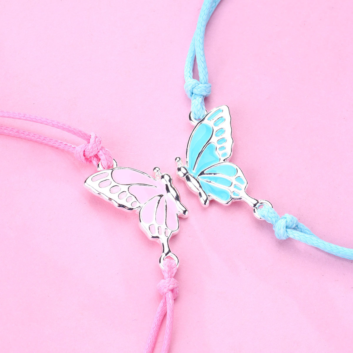 Casual Cartoon Style Cute Butterfly Alloy Kid's Drawstring Bracelets display picture 7