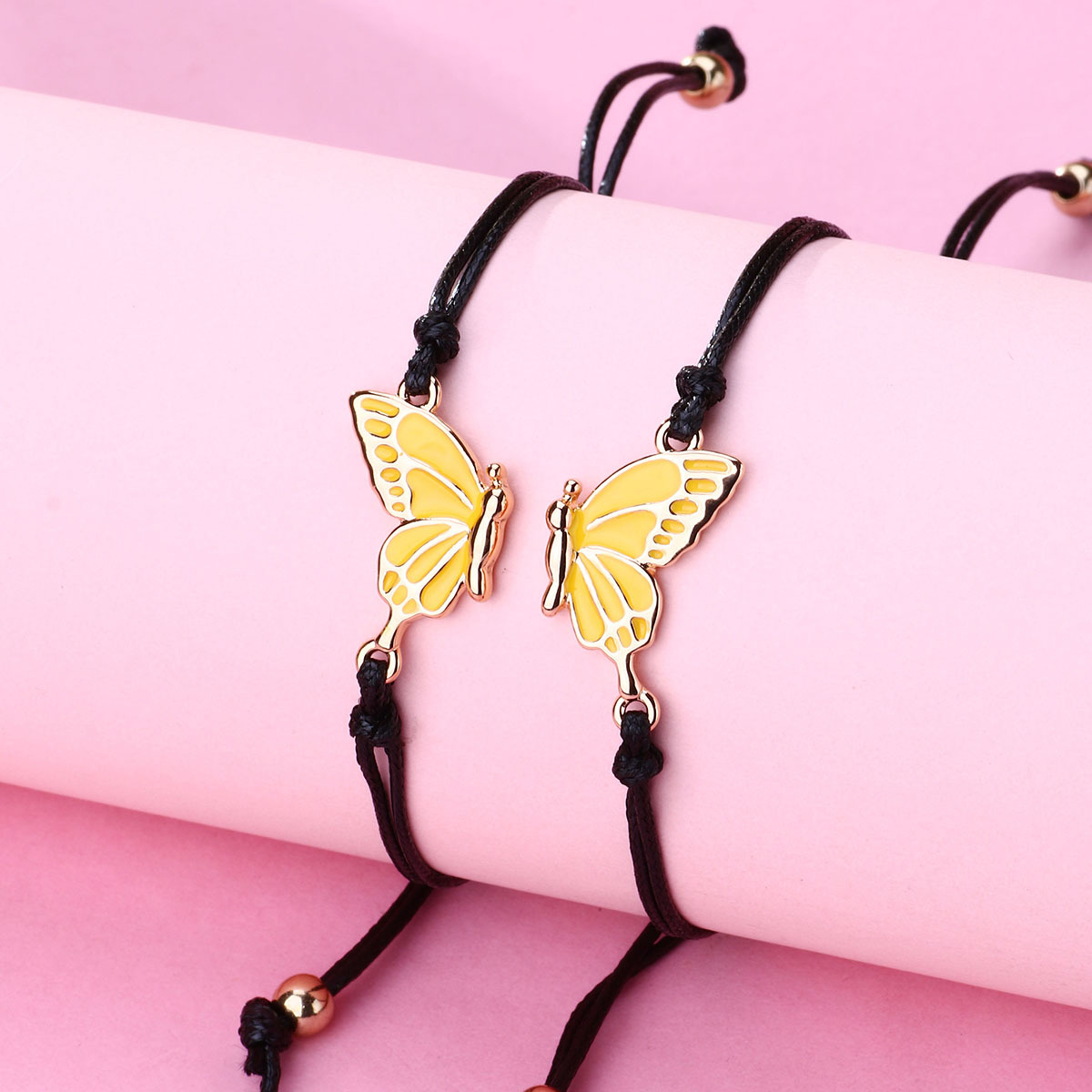 Casual Cartoon Style Cute Butterfly Alloy Kid's Drawstring Bracelets display picture 14