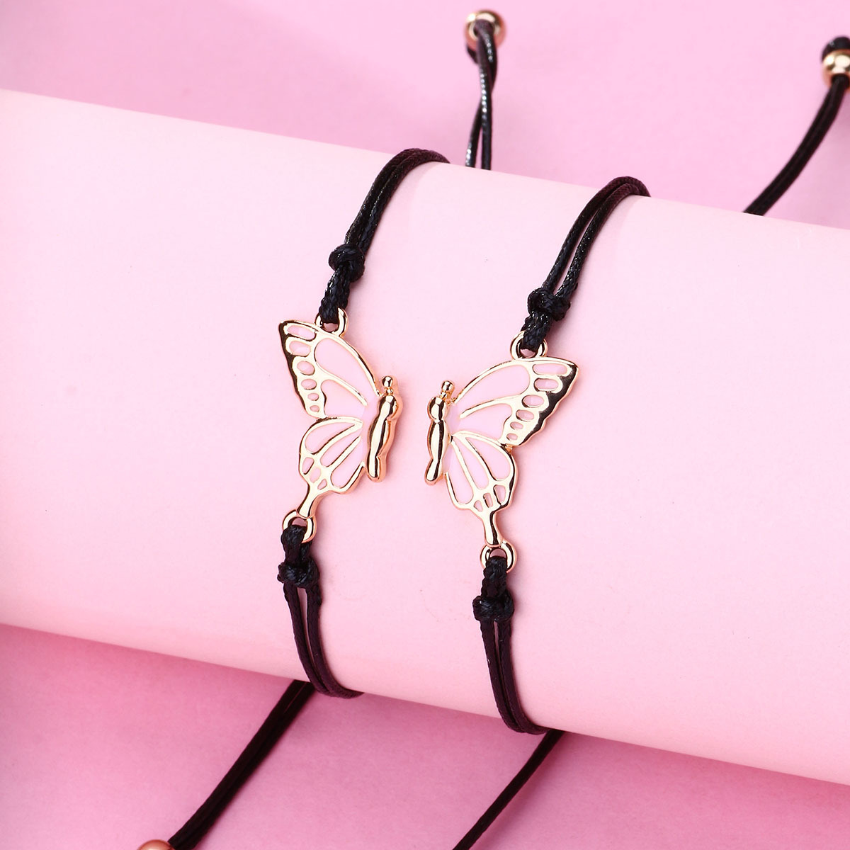 Casual Cartoon Style Cute Butterfly Alloy Kid's Drawstring Bracelets display picture 13