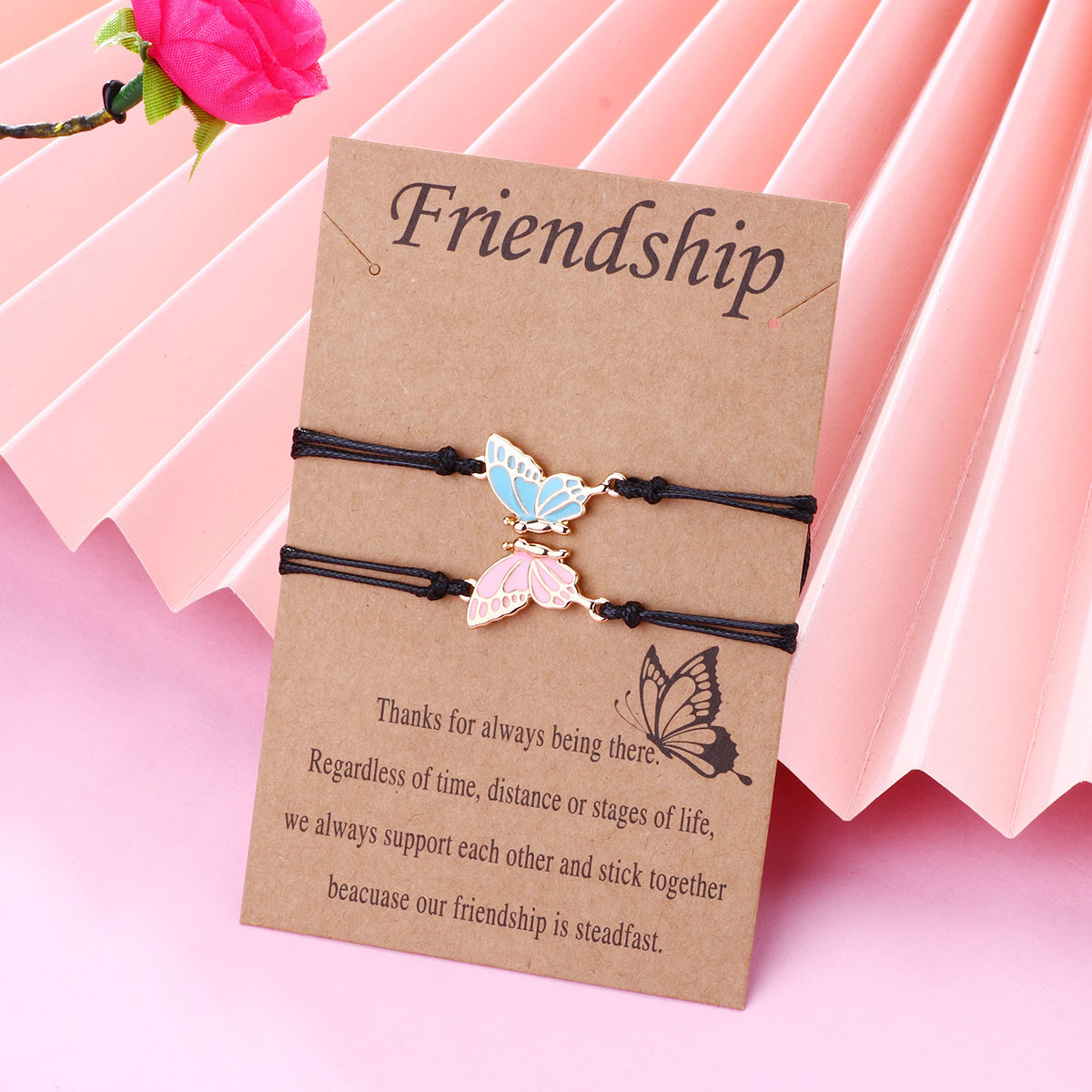 Casual Cartoon Style Cute Butterfly Alloy Kid's Drawstring Bracelets display picture 16