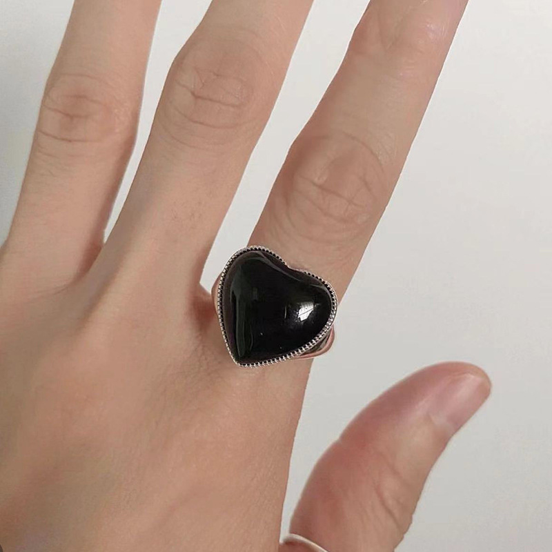 Venta Al Por Mayor Romántico Estilo Clásico Forma De Corazón Cobre Enchapado Plateado Anillos display picture 3