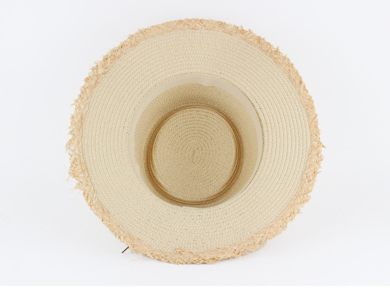 Women's Simple Style Color Block Wide Eaves Straw Hat display picture 4