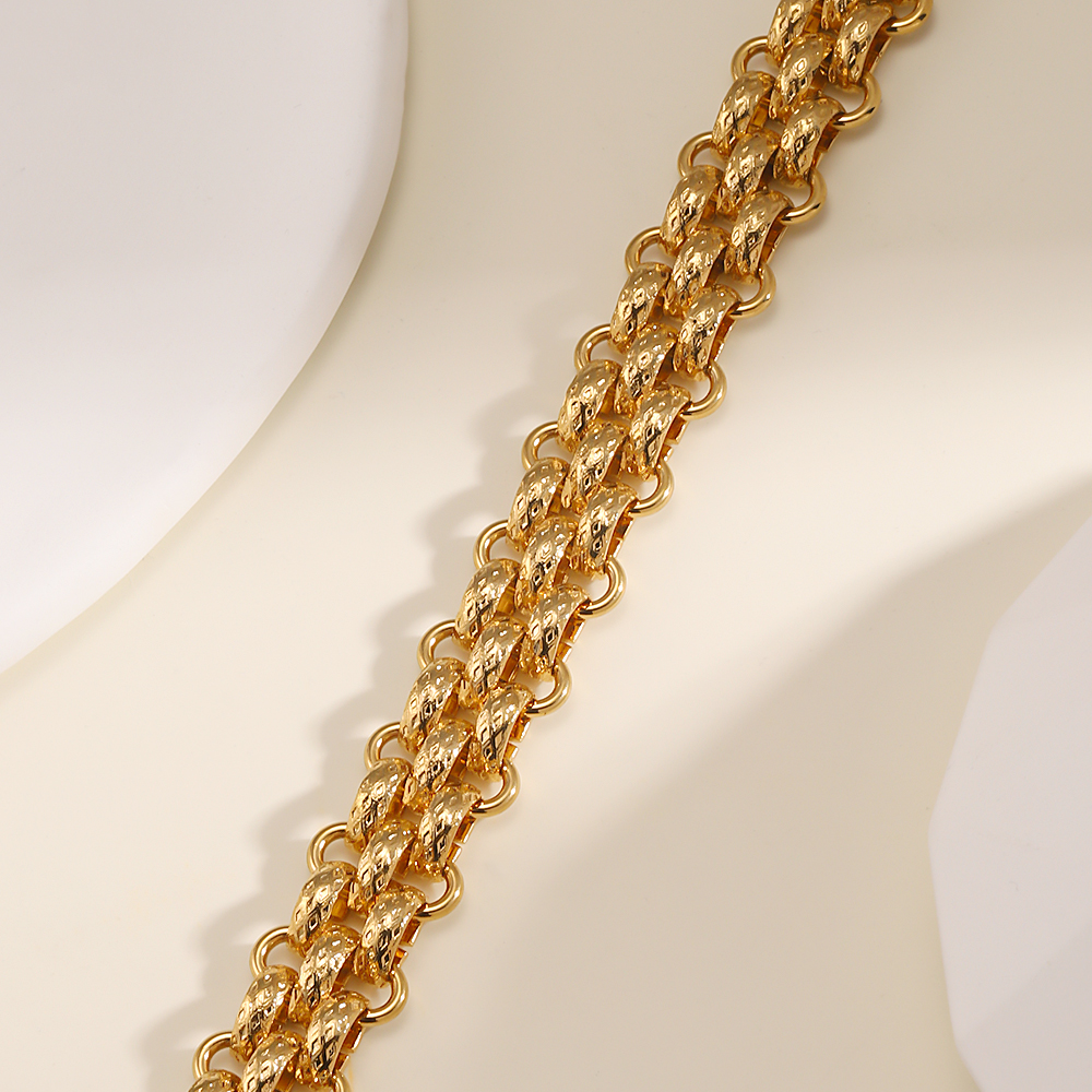 Einfacher Stil Geometrisch 201 Edelstahl 18 Karat Vergoldet Armbänder In Masse display picture 1