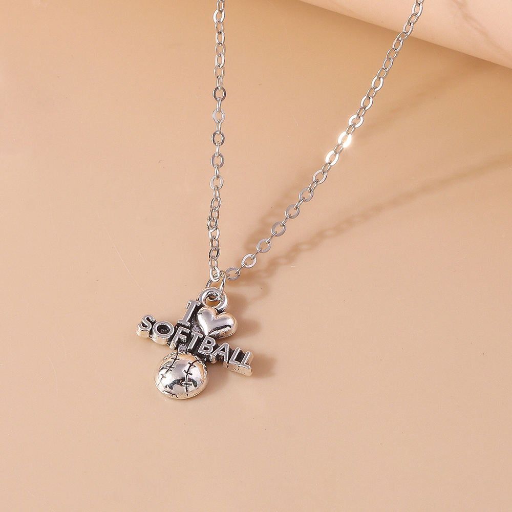 Simple Style Letter Ball Zinc Alloy Women's Pendant Necklace display picture 9