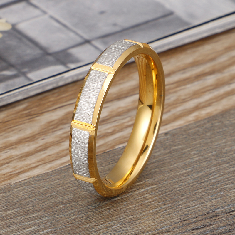 Titanium Steel 18K Gold Plated Simple Style Geometric Rings display picture 3