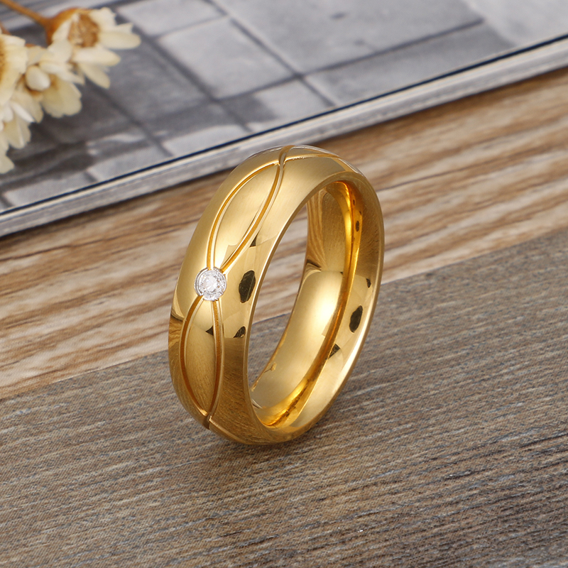 Titanium Steel 18K Gold Plated Korean Style Geometric Rings display picture 3