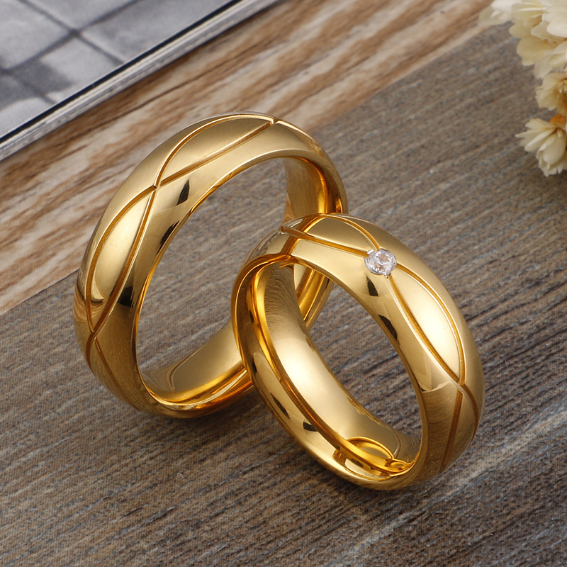 Titanium Steel 18K Gold Plated Korean Style Geometric Rings display picture 6