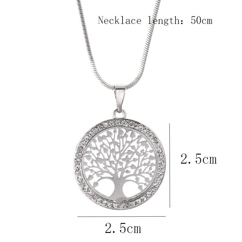 Fashion Life Tree Alloy Copper Plating Inlay Artificial Rhinestones Unisex Sweater Chain display picture 1
