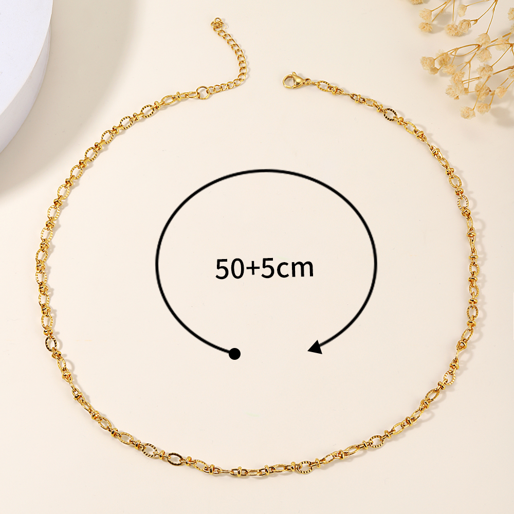 201 Stainless Steel Simple Style Plating Solid Color Necklace display picture 4