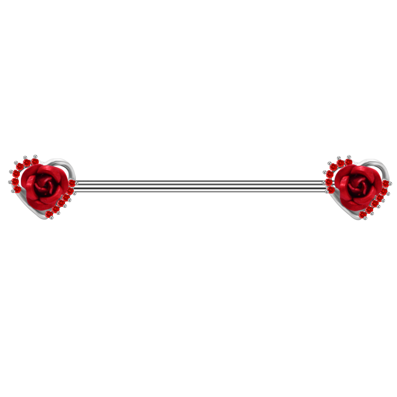 1 Pièce Boucles D'Oreilles Cartilage Mode Forme De Cœur Rose Papillon Acier Inoxydable 316 Alliage Le Cuivre Placage Incruster Strass Verre Or Blanc Plaqué Plaqué Or display picture 12