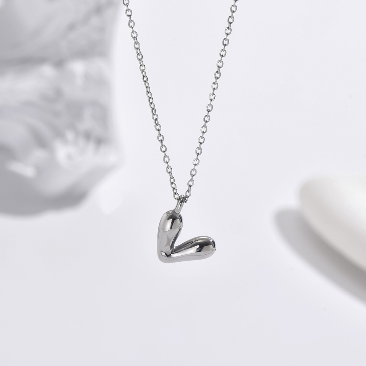 304 Stainless Steel 14K Gold Plated Simple Style Classic Style Polishing Plating Heart Shape Pendant Necklace display picture 7
