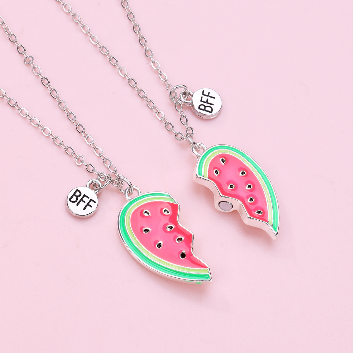 Cartoon Style Cute Fruit Heart Shape Alloy Plating Girl's Pendant Necklace display picture 6