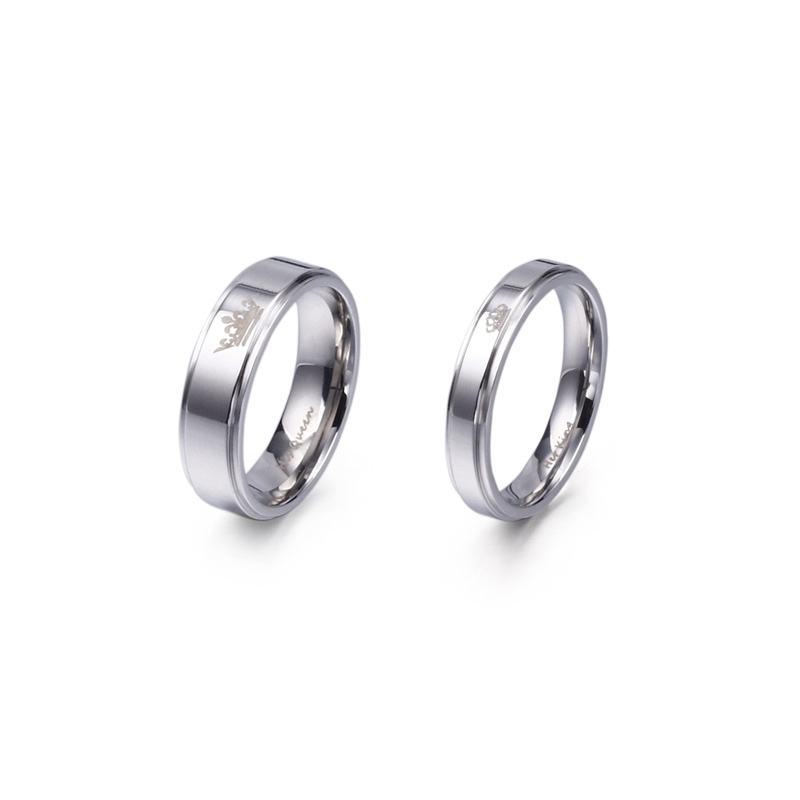 Ig Style Simple Style Crown Titanium Steel Rings display picture 1