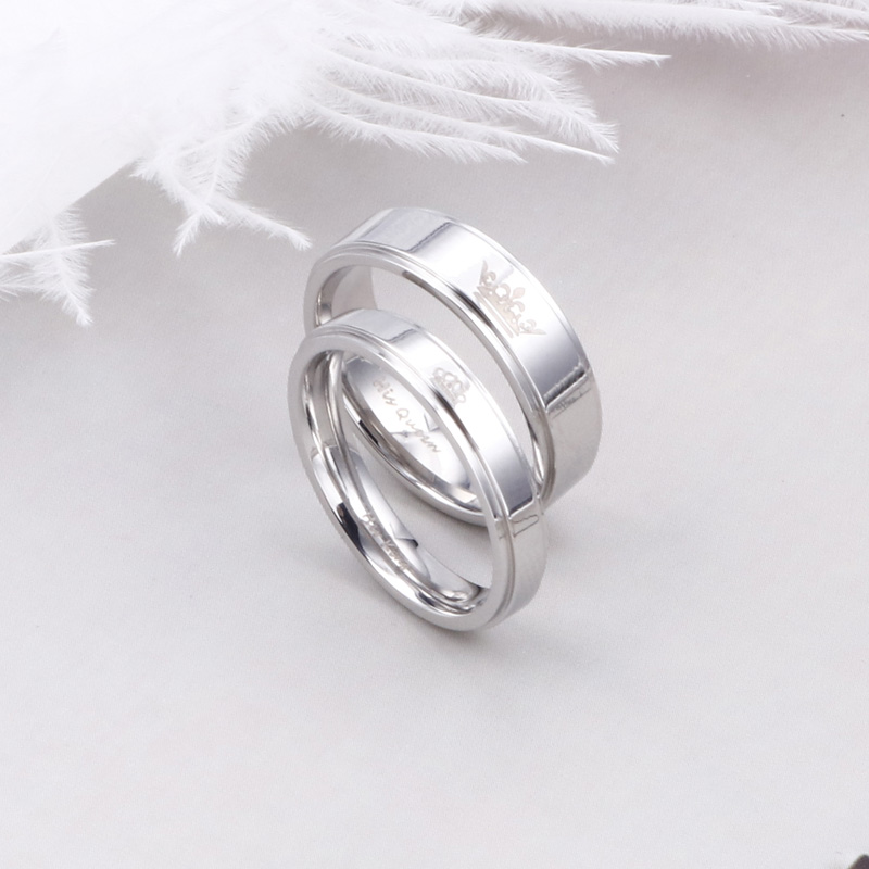 Ig Style Simple Style Crown Titanium Steel Rings display picture 6