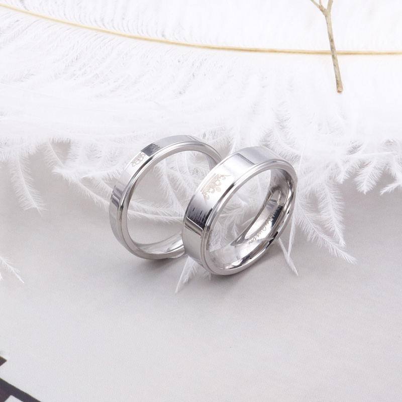 Ig Style Simple Style Crown Titanium Steel Rings display picture 9