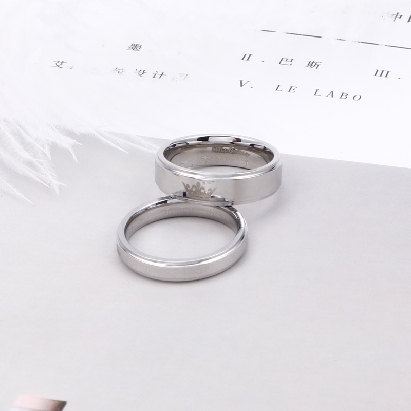 Ig Style Simple Style Crown Titanium Steel Rings display picture 14