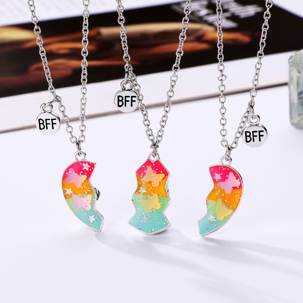 Casual Cute Star Heart Shape Alloy Kid's Pendant Necklace display picture 6