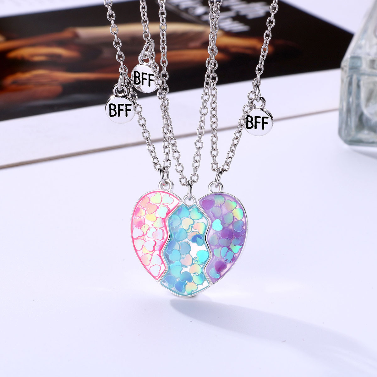 Casual Cute Star Heart Shape Alloy Kid's Pendant Necklace display picture 14