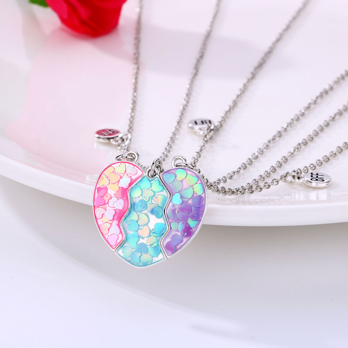 Casual Cute Star Heart Shape Alloy Kid's Pendant Necklace display picture 13