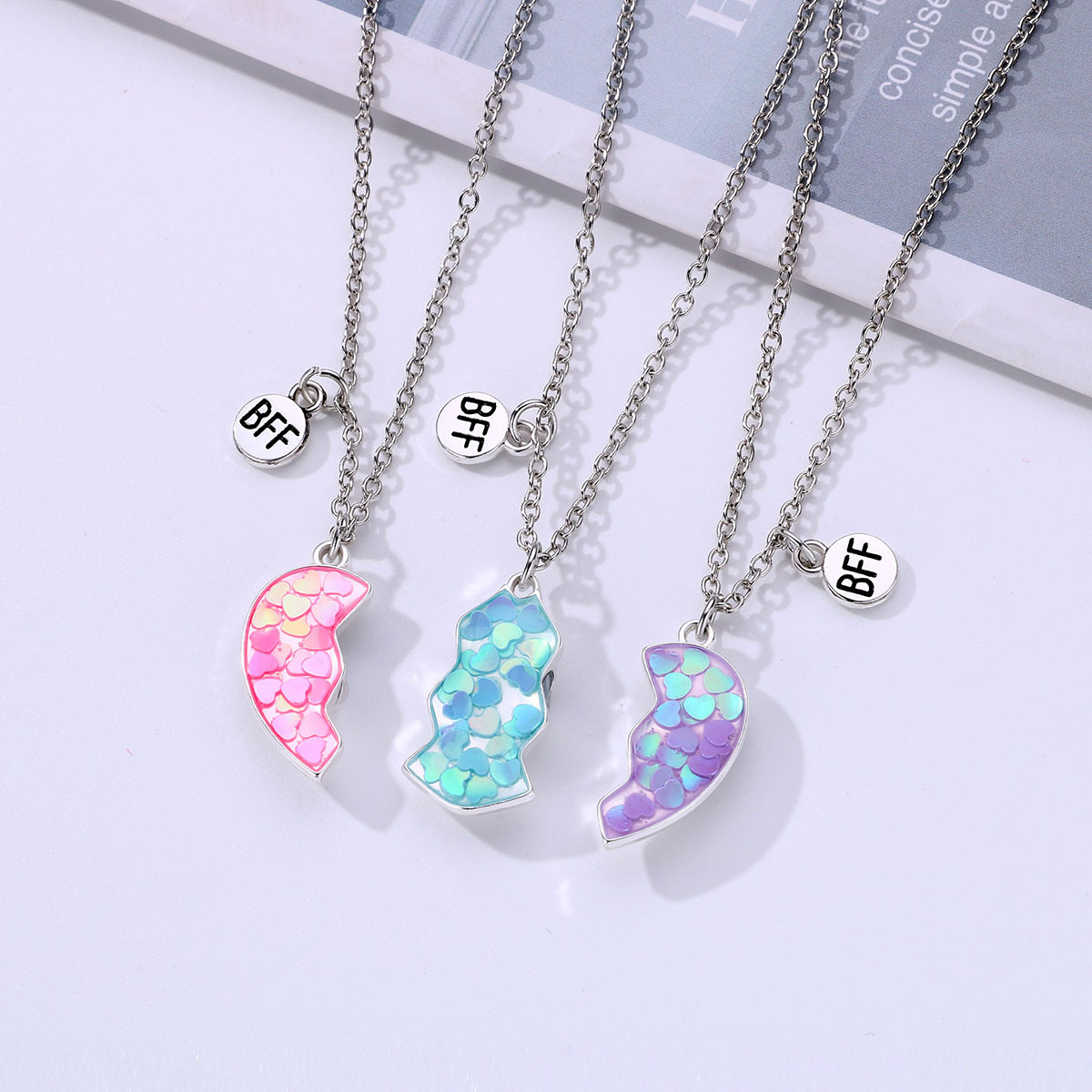 Casual Cute Star Heart Shape Alloy Kid's Pendant Necklace display picture 16