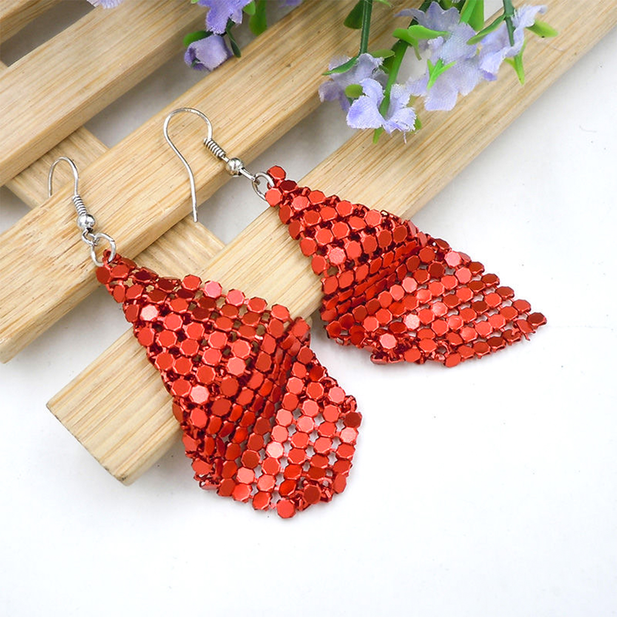 1 Pair Sexy Geometric Plating Alloy Drop Earrings display picture 6
