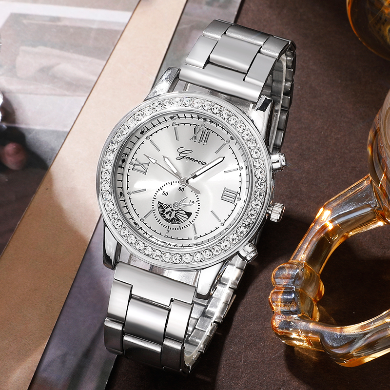 Elegant Cute Luxurious Solid Color Folding Buckle Quartz Women's Watches display picture 17