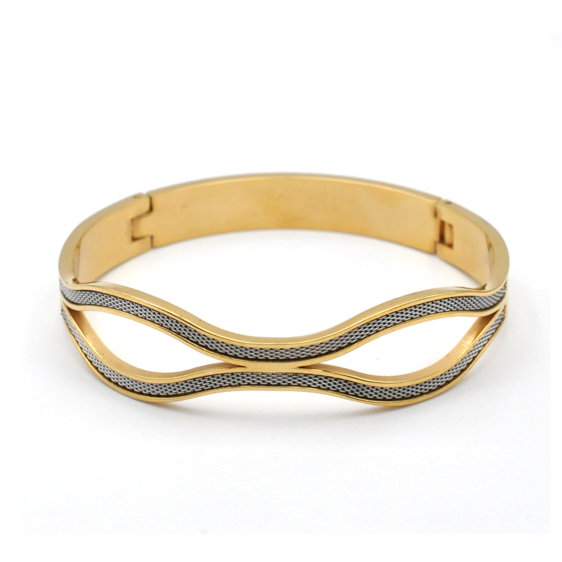 Simple Style Geometric Stainless Steel Plating Gold Plated Men's Bangle display picture 6