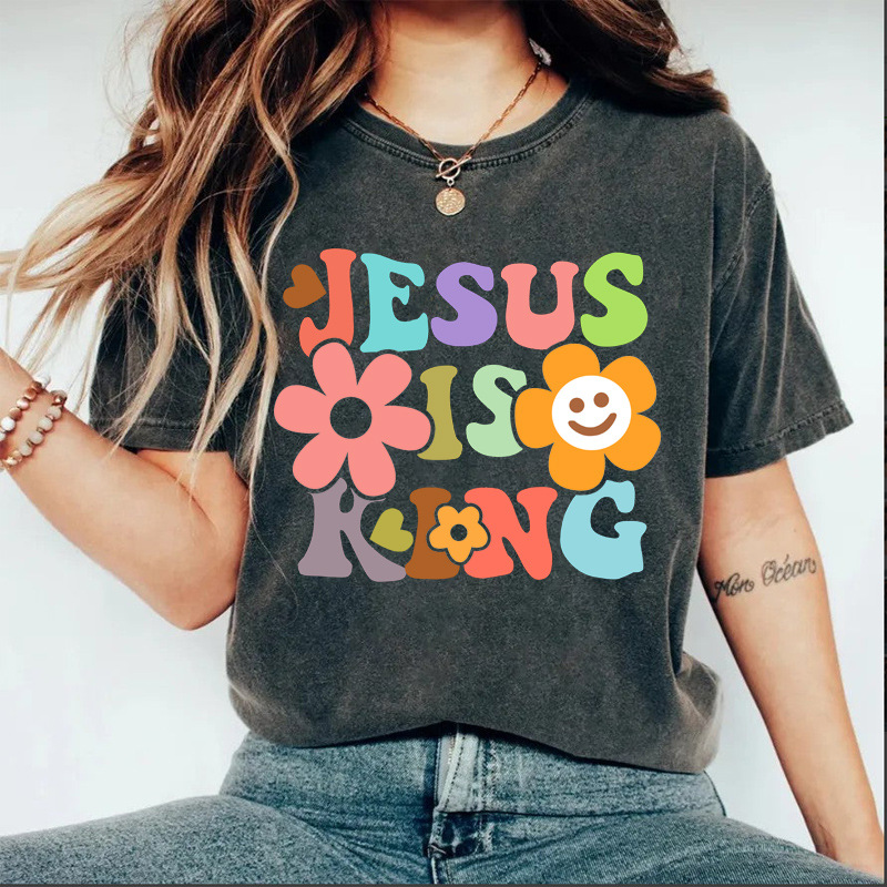 Women's T-shirt Short Sleeve T-shirts Printing Streetwear Letter display picture 1