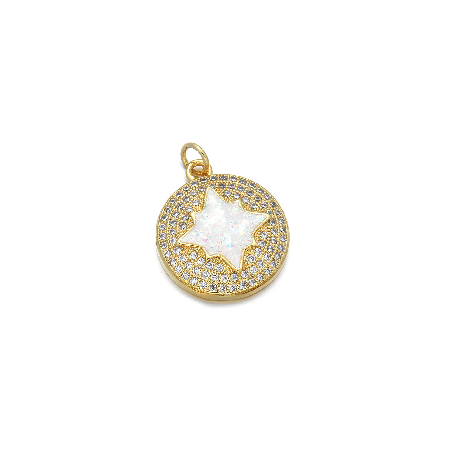 1 Piece Simple Style Star Copper Plating Inlay Jewelry Accessories display picture 4