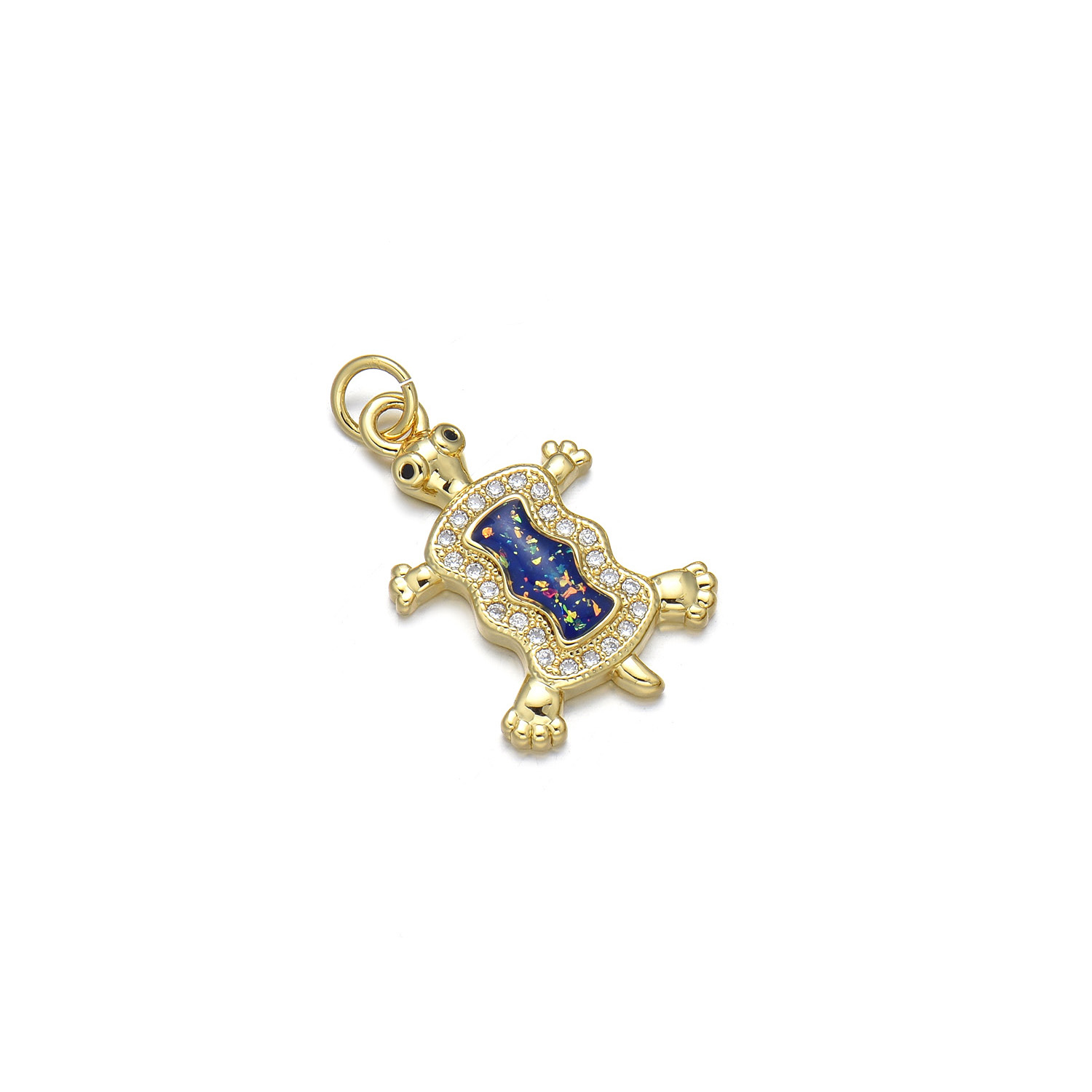 1 Pièce Mignon Tortue Le Cuivre Placage Incruster Bijoux Accessoires display picture 3