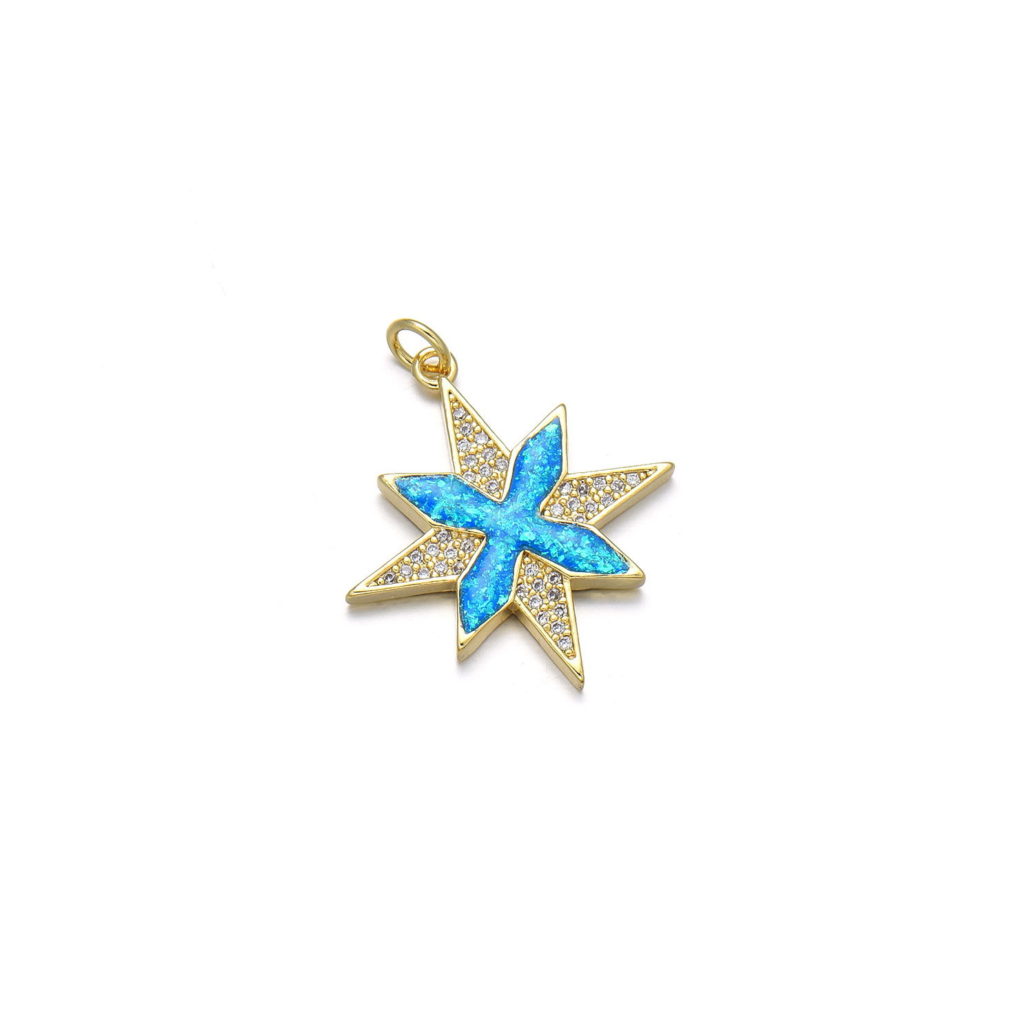 1 Piece Simple Style Snowflake Copper Plating Inlay Jewelry Accessories display picture 5