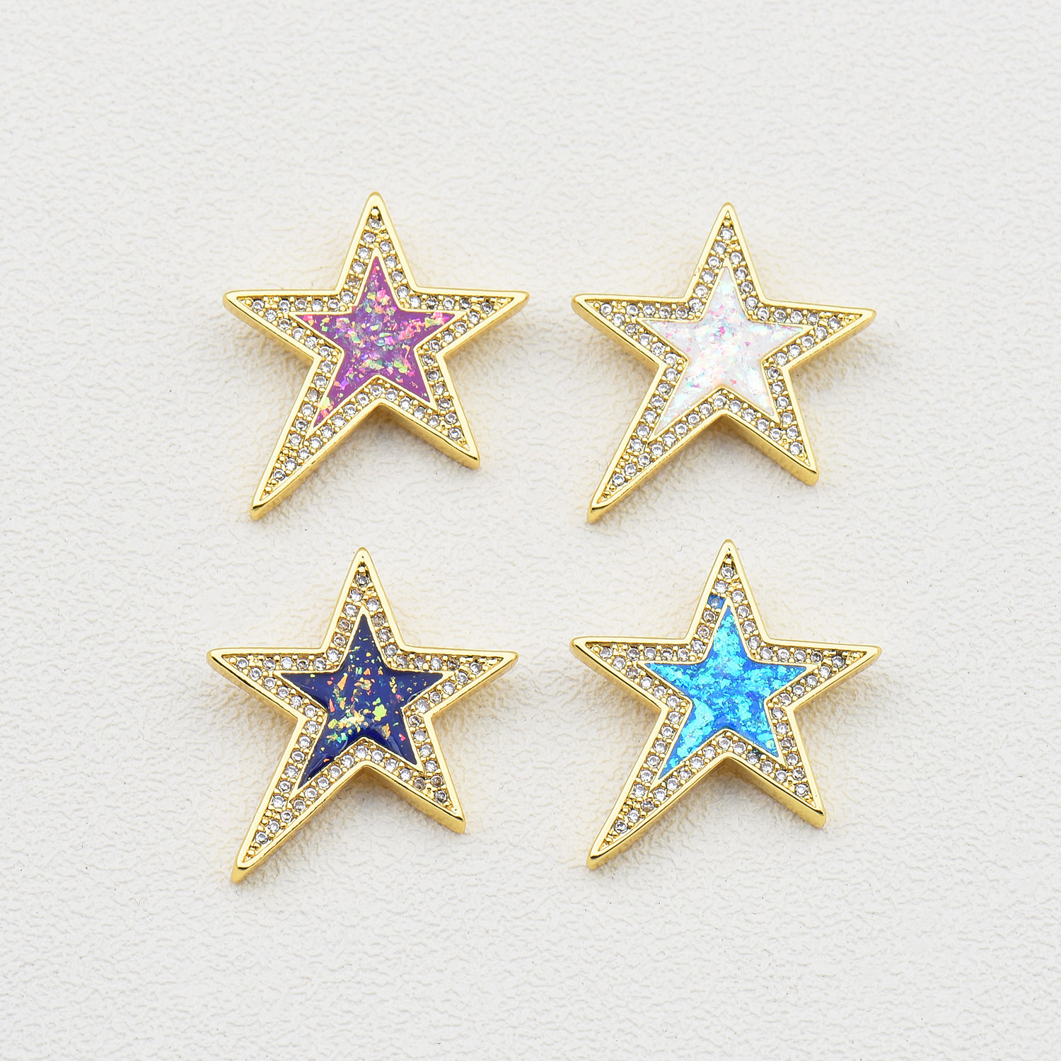 1 Piece Basic Star Copper Plating Inlay Jewelry Accessories display picture 2