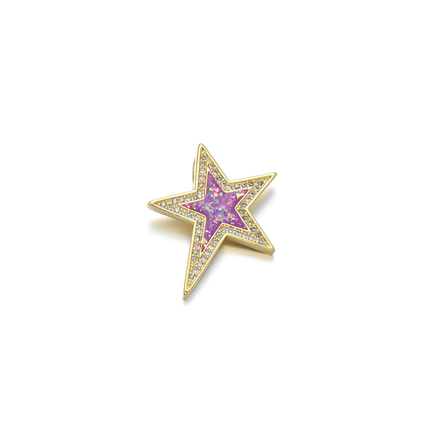 1 Piece Basic Star Copper Plating Inlay Jewelry Accessories display picture 5
