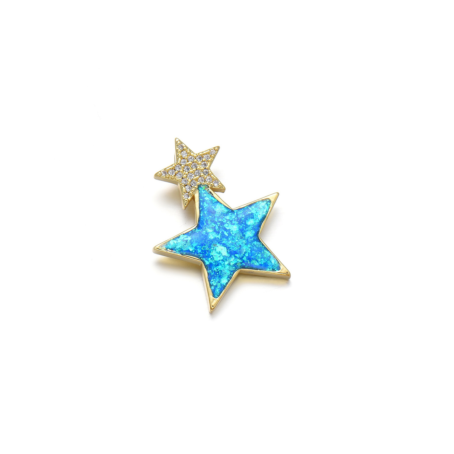 1 Piece Simple Style Star Copper Plating Inlay Jewelry Accessories display picture 5