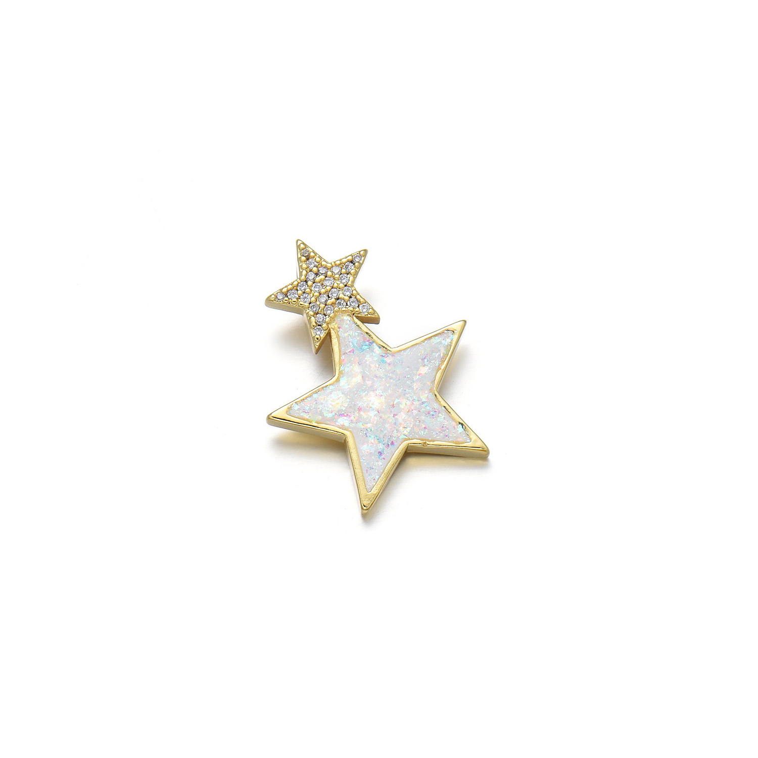 1 Piece Simple Style Star Copper Plating Inlay Jewelry Accessories display picture 4