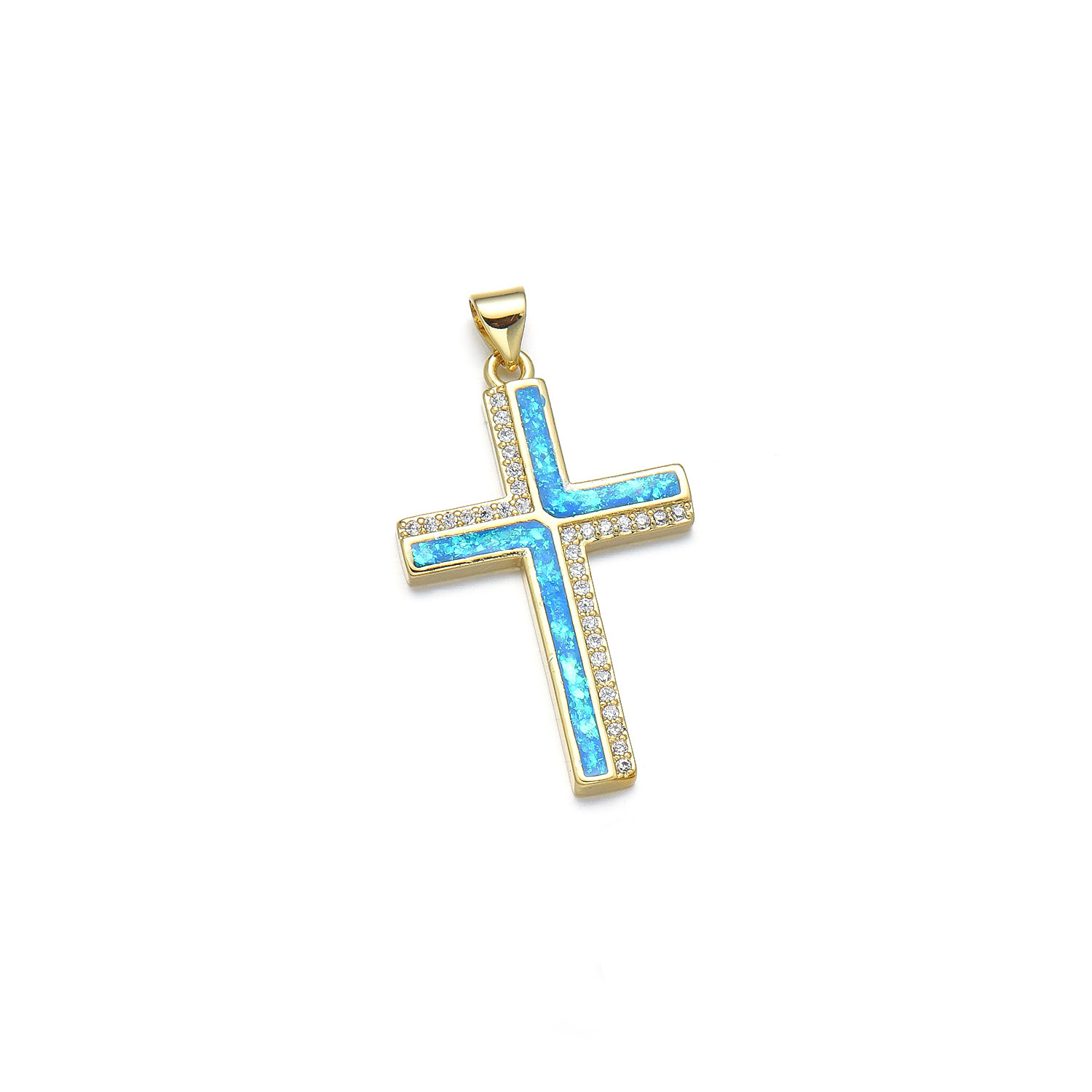 1 Piece Basic Cross Copper Plating Inlay Jewelry Accessories display picture 4