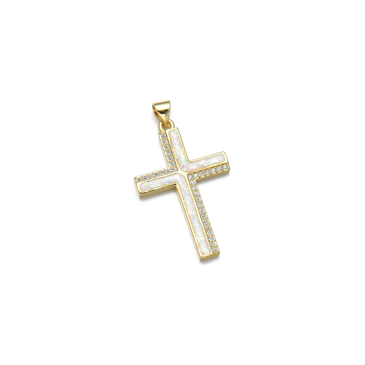 1 Piece Basic Cross Copper Plating Inlay Jewelry Accessories display picture 6