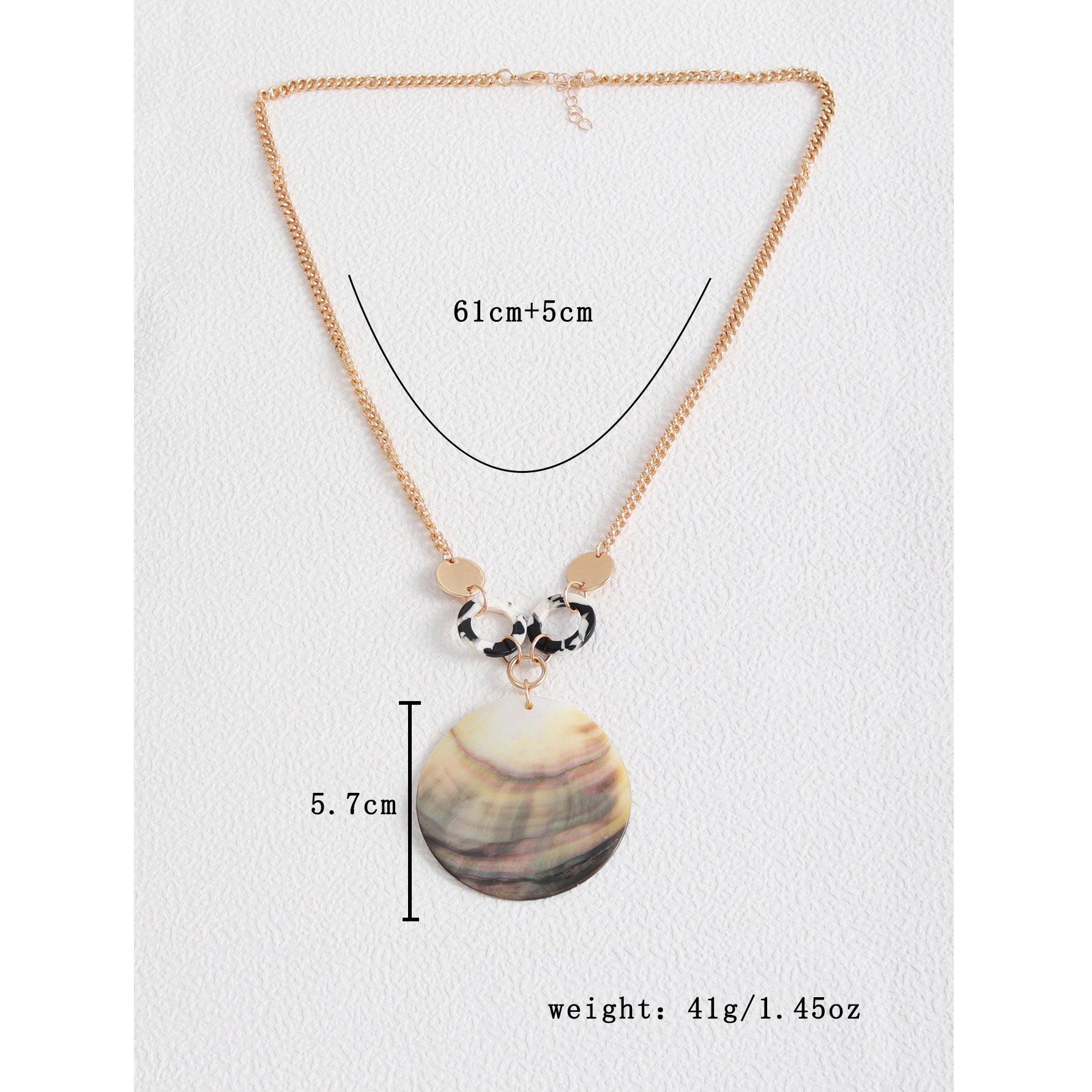 Vacation Beach Shell Alloy Shell 18k Gold Plated Women's Pendant Necklace display picture 2