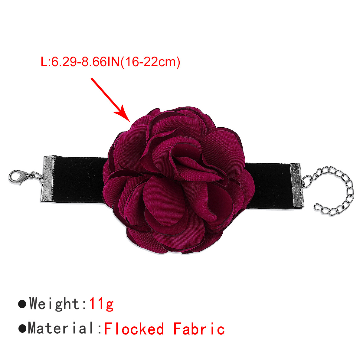 Lady Flower Petal Cloth Flannel Women's Wristband display picture 3