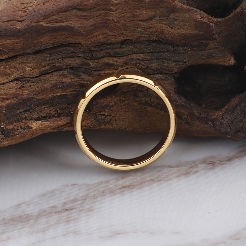 Titanium Steel 18K Gold Plated Simple Style Solid Color Rings display picture 4