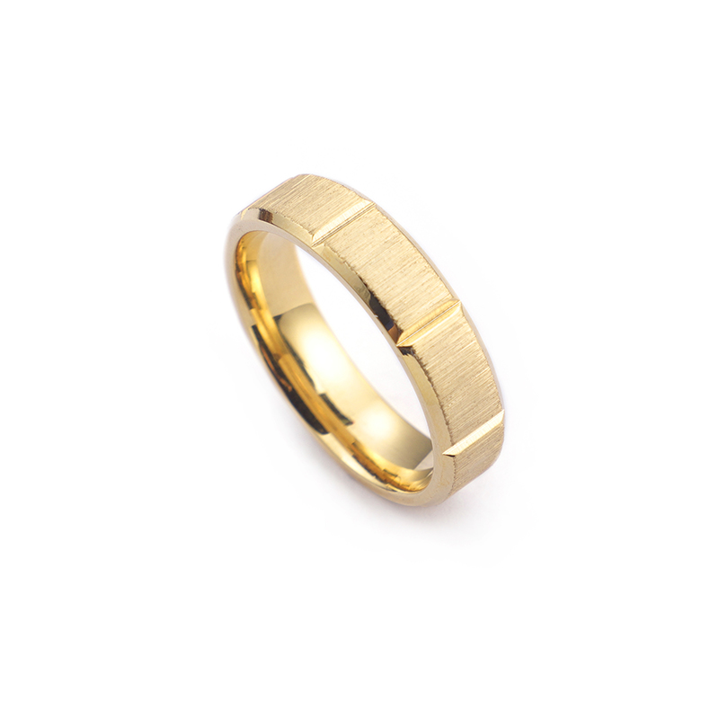 Titanium Steel 18K Gold Plated Simple Style Solid Color Rings display picture 8
