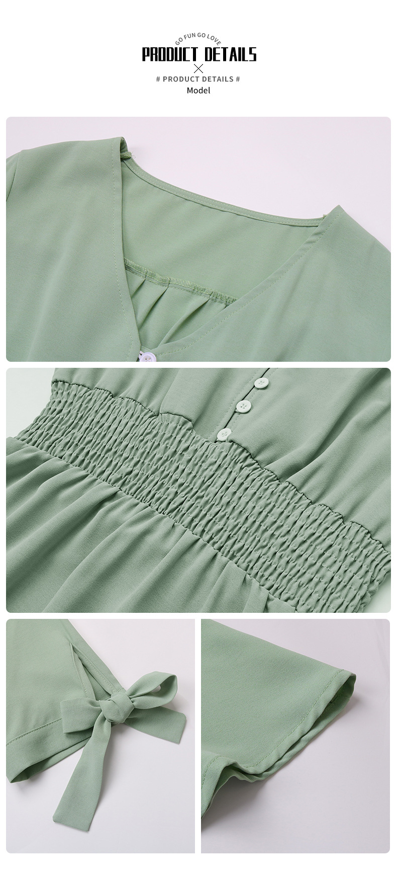 Women's Regular Dress Elegant V Neck Short Sleeve Solid Color Midi Dress Daily Tea Party display picture 7