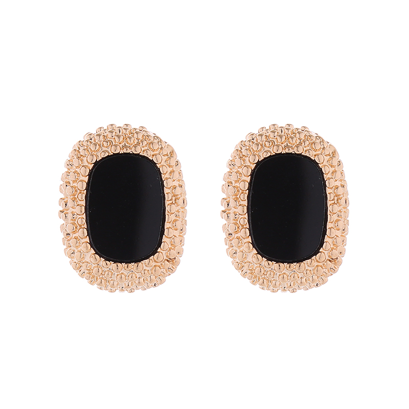 1 Pair Elegant Retro Oval Rectangle Plating Inlay Alloy Shell Gold Plated Ear Studs display picture 5