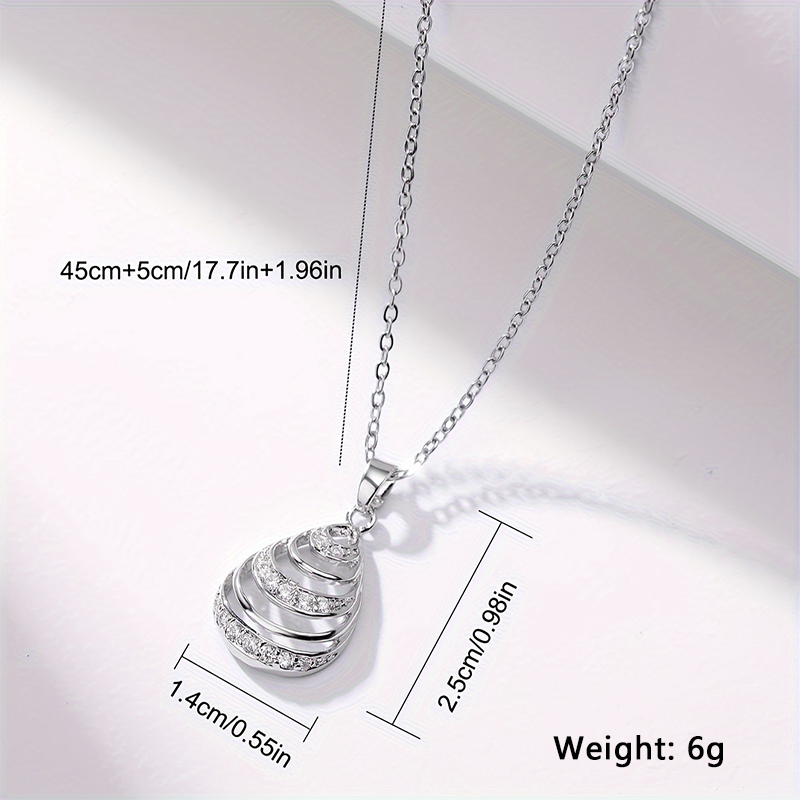 Elegant Solid Color Copper Plating Hollow Out White Gold Plated Pendant Necklace display picture 5