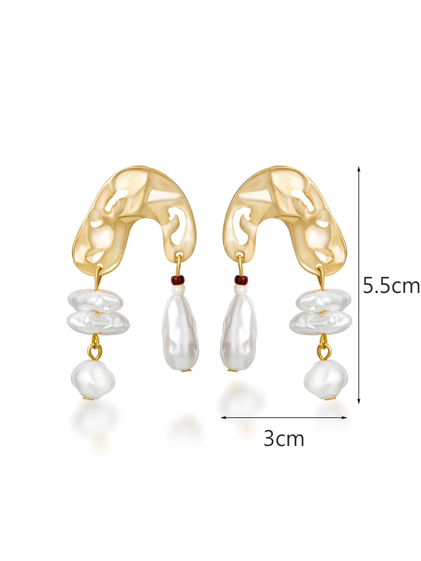 1 Pair Lady French Style Heart Shape Plating Hollow Out Alloy 14k Gold Plated Drop Earrings display picture 5