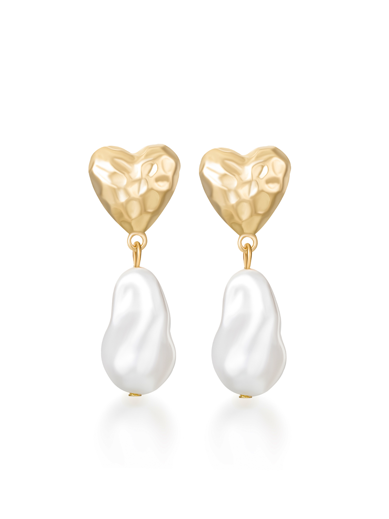 1 Pair Lady French Style Heart Shape Plating Hollow Out Alloy 14k Gold Plated Drop Earrings display picture 6