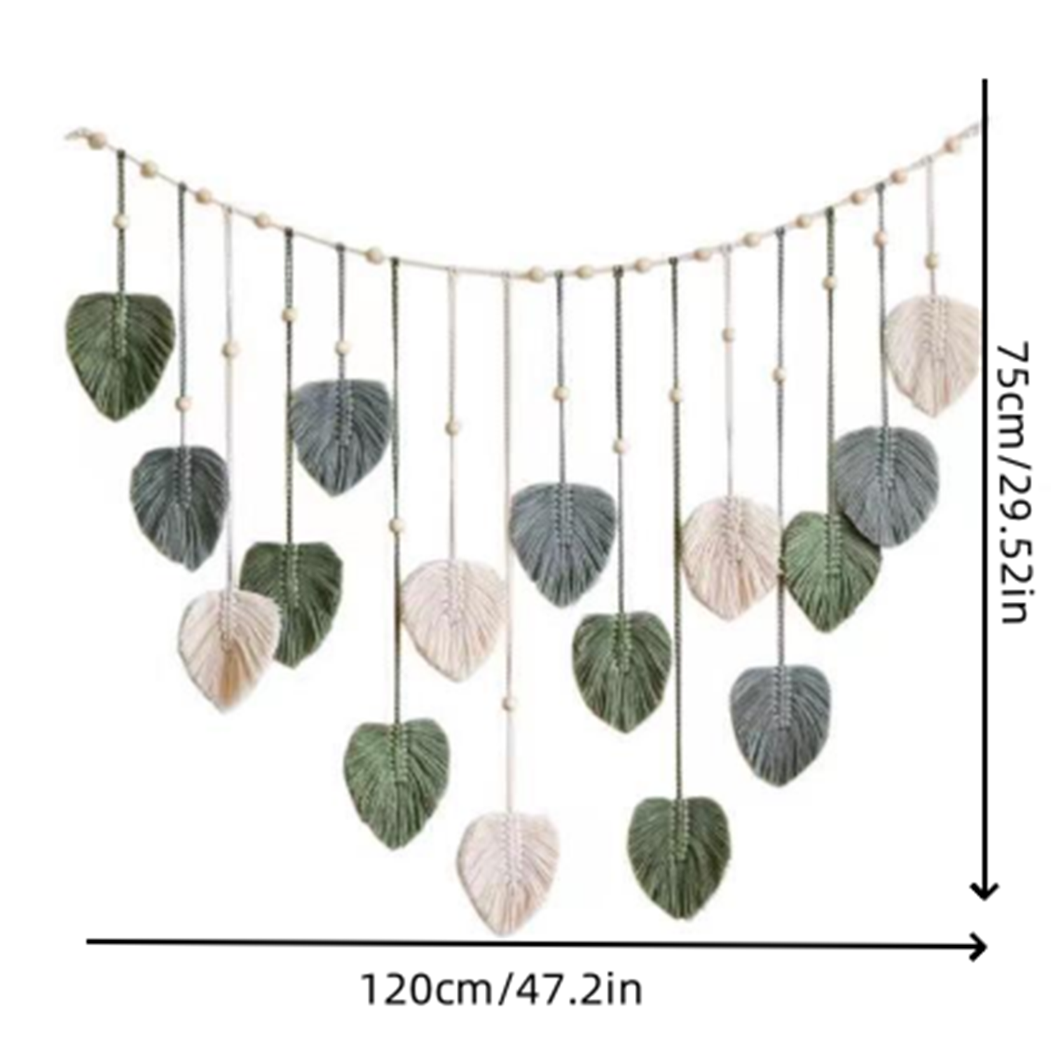 Casual Classical Leaves Cotton Tapestry display picture 1